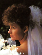 Beautiful head view of the bride
