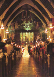 In the church after Wedding ceremony